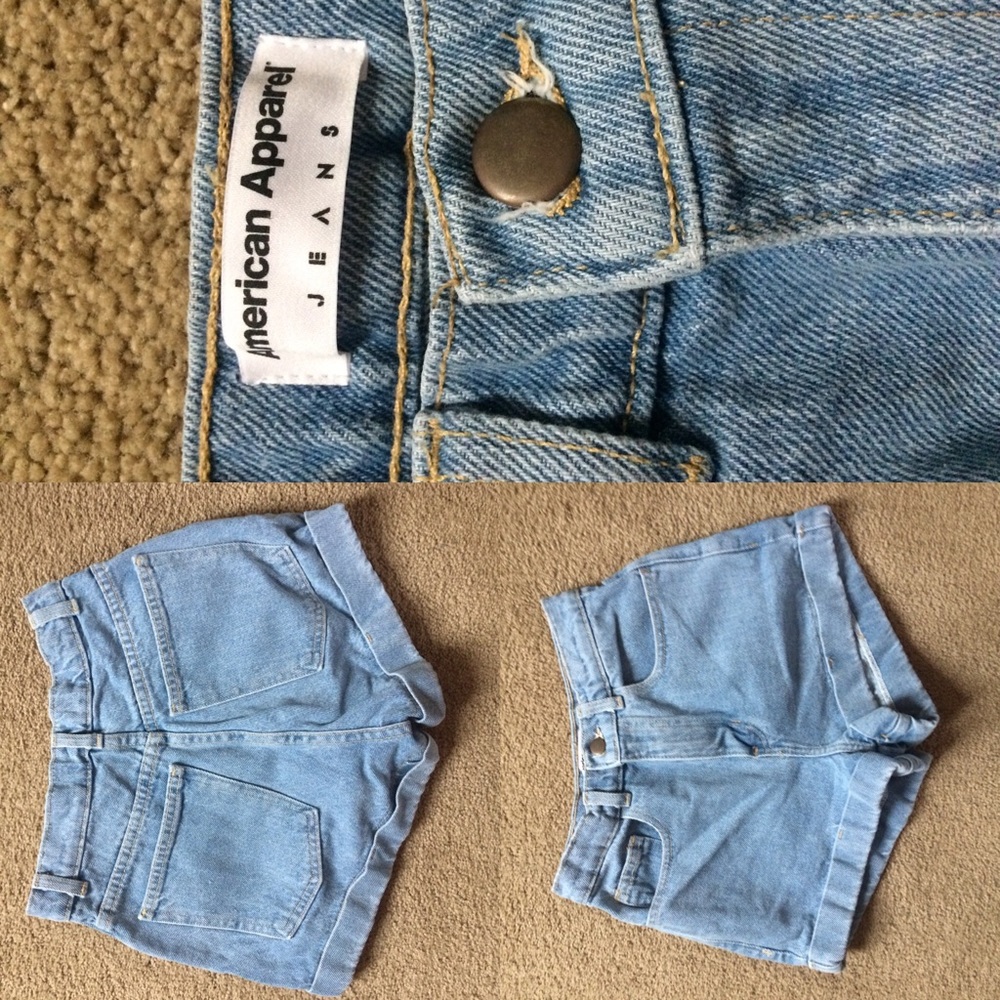 High waisted jean shorts